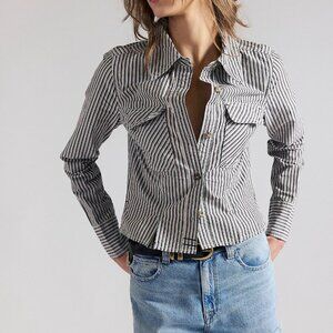 NWT We The Free Winnie Tailored Button Down Size L $128 Original
